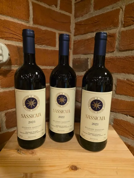 Tenuta San Guido, Sassicaia 2021, 2022, 2023 - Bolgheri Sassicaia DOC - 3 Bottle (0.75L)