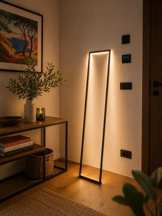 CristofaroLuce - Cristofaro Tommaso - Floor lamp - Cornice - yellow - Aluminium - Cornice floor lamp