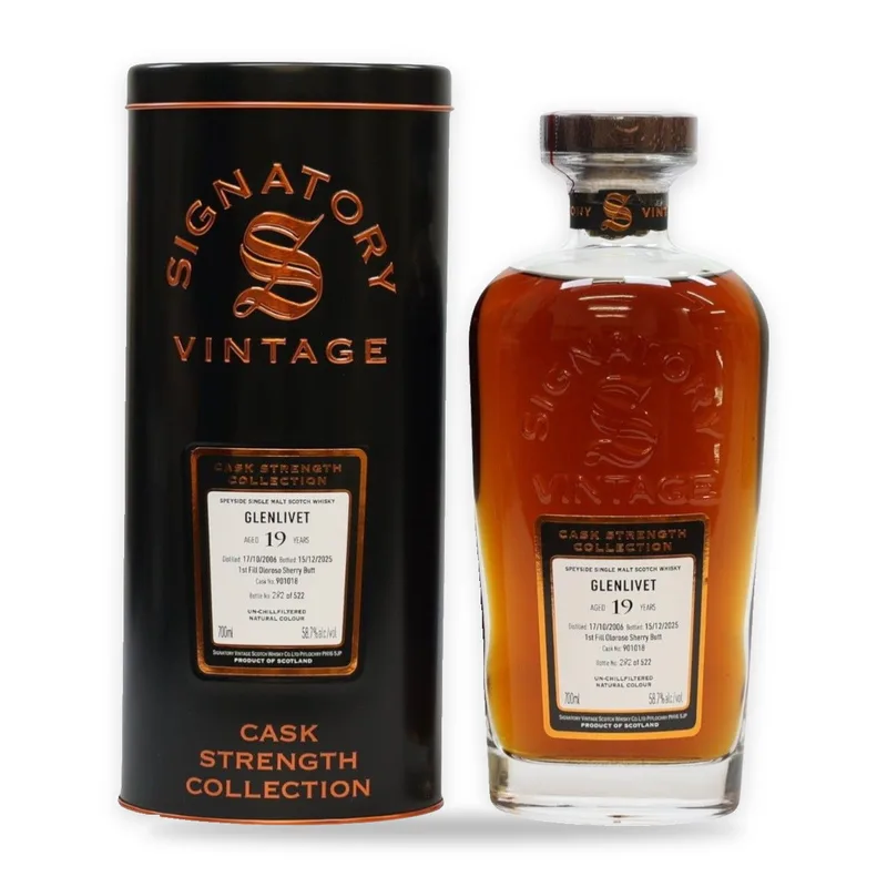 Glenlivet – 19 Year Old 2006 - #901018 Cask Strength - Signatory Vintage