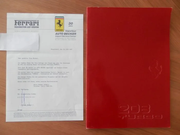 Brochure - Ferrari - 208 Turbo with Didier Pironi - N. 235/82 - 6M/8/83 - 1983