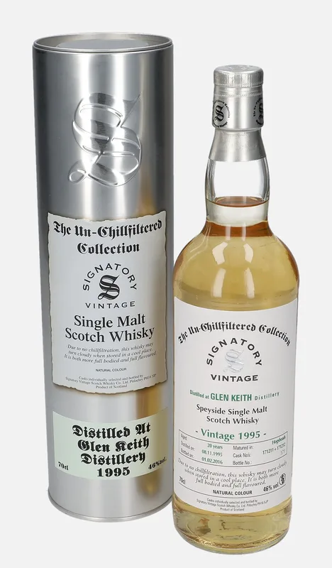Glen Keith – 1995 20 Year Old Signatory Vintage Scotch Whisky Co. The Un-Chillfiltered Collection