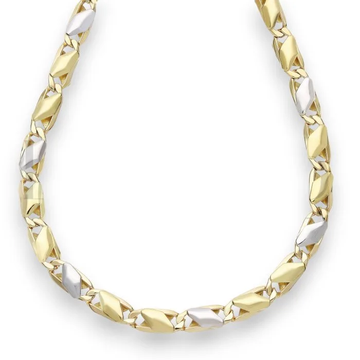 Necklace - 18 kt. Yellow gold, White gold - 18k gold necklace, 60 cm, 19.4 g