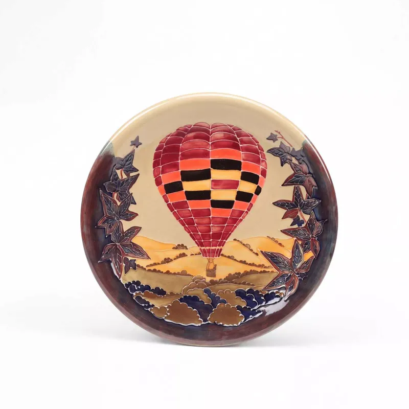 A Limited Edition 'Hot Air Balloon' Pattern Charger Sally Tuffin For Moorcroft specially commissioned by R&R Collectibles Ltd., London, England, no. 50/200