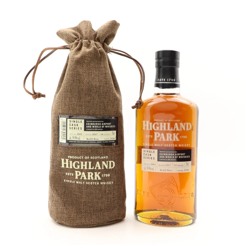 Highland Park – 2003 14 Year Old Single Cask #2118 Edinburgh Airport Exclusive (70cl, 59.9%)