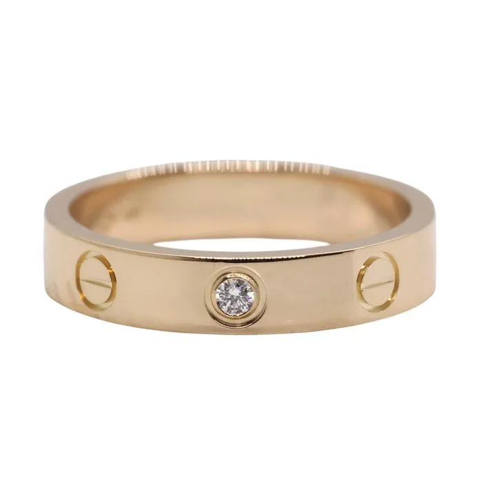 Cartier - Ring - Love small model - 18 kt. Rose gold - 1 Diamond