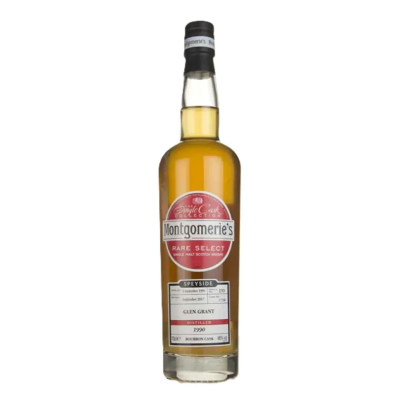 Glen Grant – 27 Year Old 1990 Montgomerie's Rare Select Single Bourbon Cask (2017) (70cl, 46%)