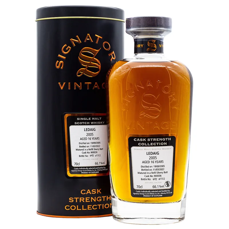 Signatory Vintage Ledaig Aged 16 Years 2005/2022 Cask 900036 (70cl, 66.1%)