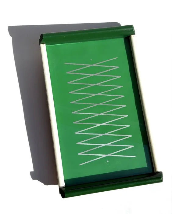 Decorative tray - VEB Bürstenwerke Schönheide - vintage rectangular mid-century modern tray