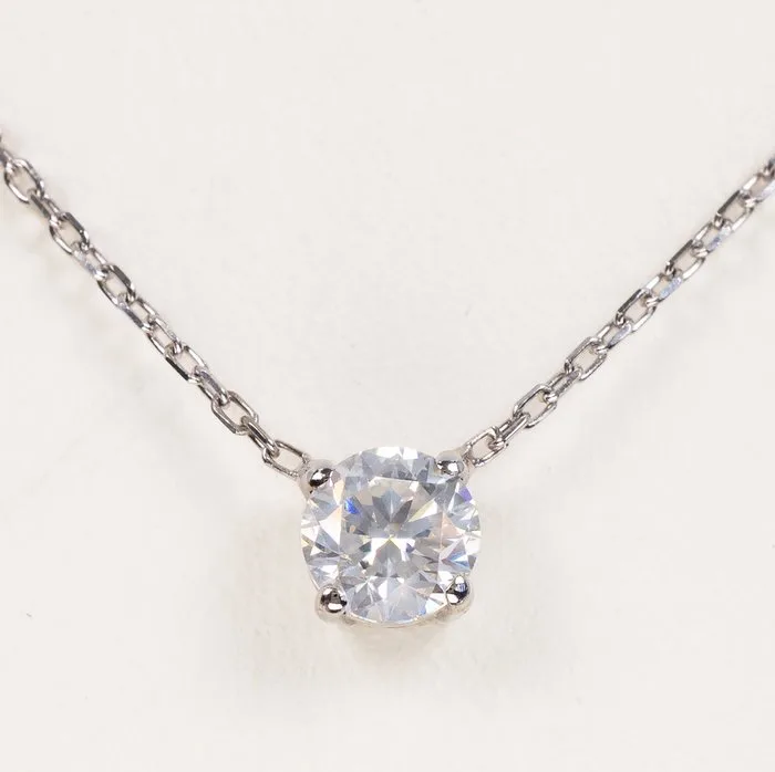 Necklace with pendant - 14 kt. White gold - 0.60ct. tw. Diamond (Natural) - GCI