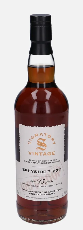 Speyside (M) – 2011 13 Year Old Signatory Vintage Scotch Whisky Co. 100 Proof Edition #29