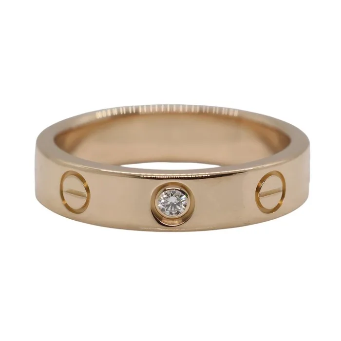 Cartier - Ring - Love small model - 18 kt. Rose gold - 1 Diamond