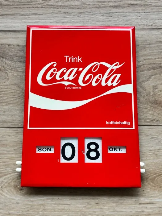 Calendrier Perpétuel Coca-Cola « Trink » / Made In W.Germany - Plaque - Glacoide