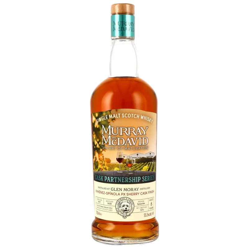 Glen Moray – 2017/2026 8 Year Old PX Sherry Cask Finish Cask Partnership Series Murray McDavid