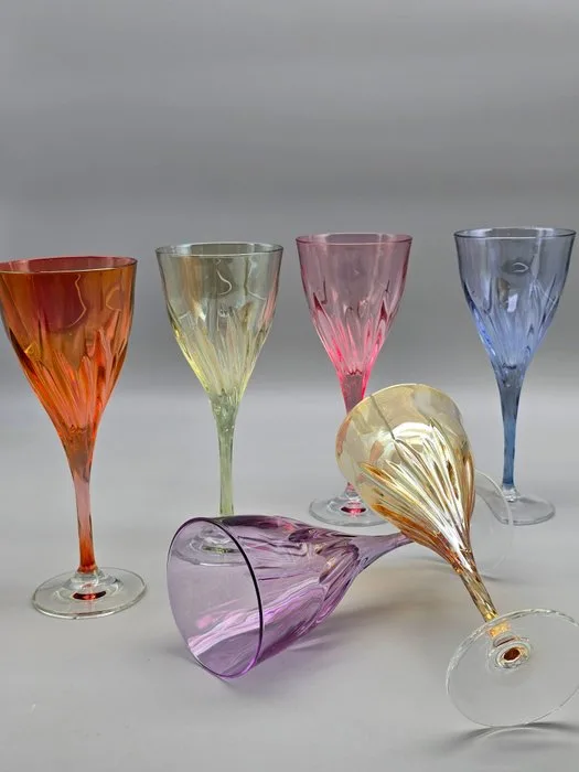 Cristalli Italiani CreArt - Wine glass (6) - Fusion - Crystal - Crystal goblets