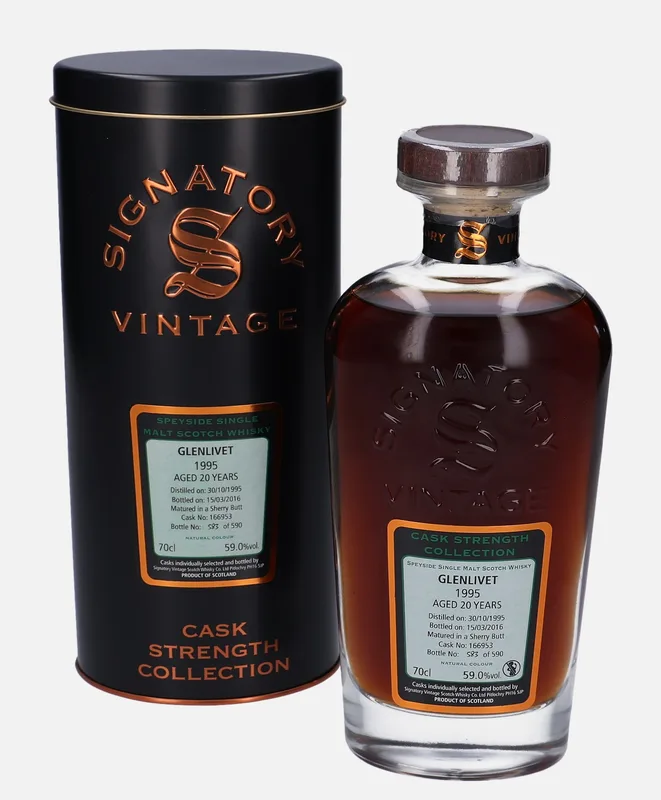 Glenlivet – 1995 20 Year Old Signatory Vintage Scotch Whisky Co. Cask Strength Collection