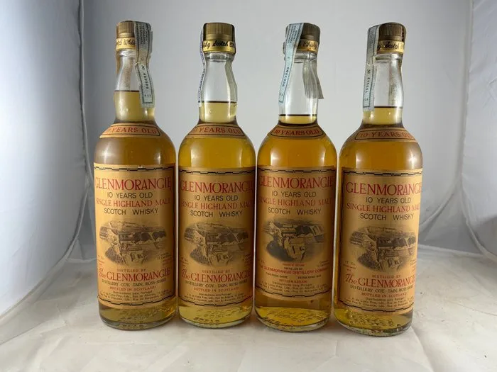 Glenmorangie 10 years old - b. 1970s - 75cl - 4 bottles