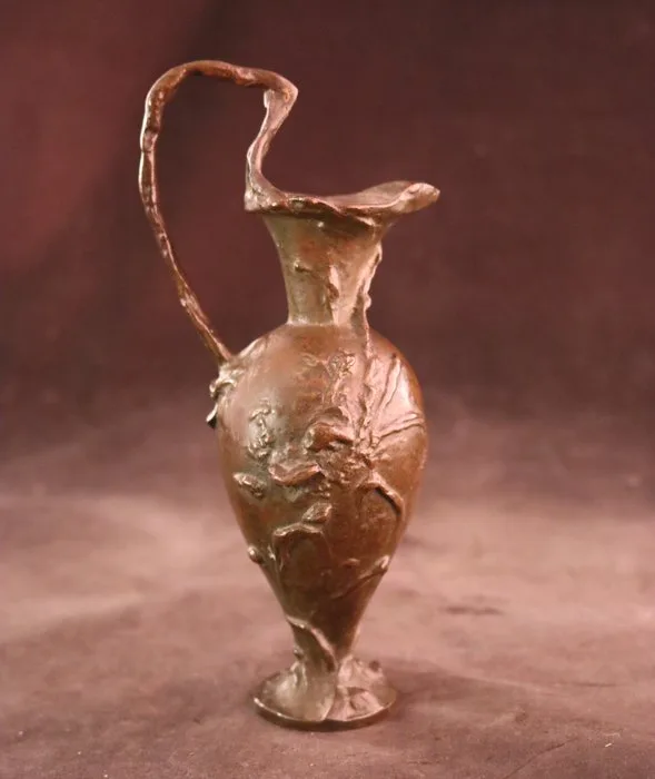 Antiek Art Nouveau vaasje - Vase - Bronze