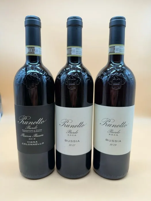 2016 Ris. Bussia Vigna Colonnello & 2017, 2019 Bussia, Prunotto - Barolo - 3 Bottles (0.75L)