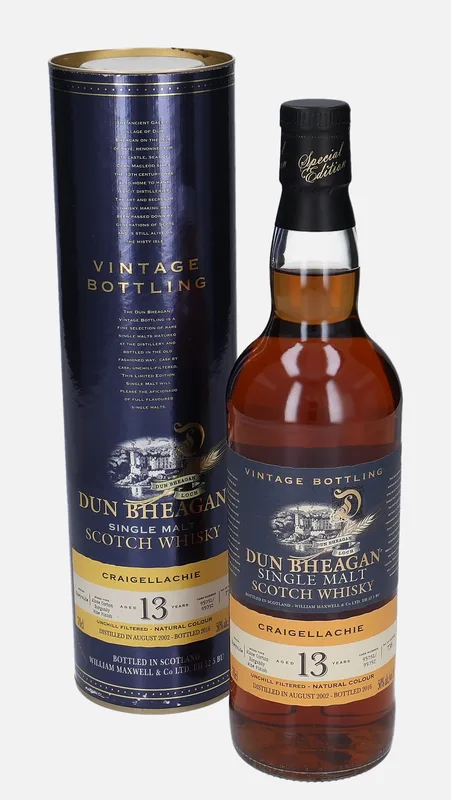 Craigellachie – 2002 13 Year Old William Maxwell Dun Bheagan (70cl, 50%)
