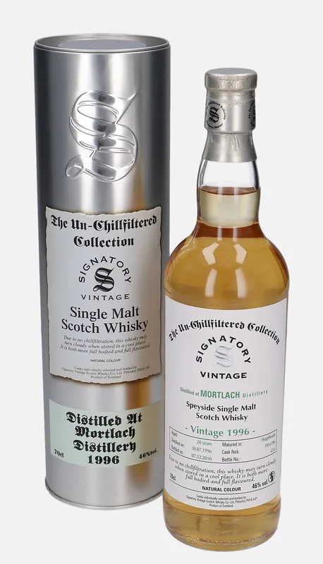 Mortlach – 1996 20 Year Old Signatory Vintage Scotch Whisky Co. The Un-Chillfiltered Collection