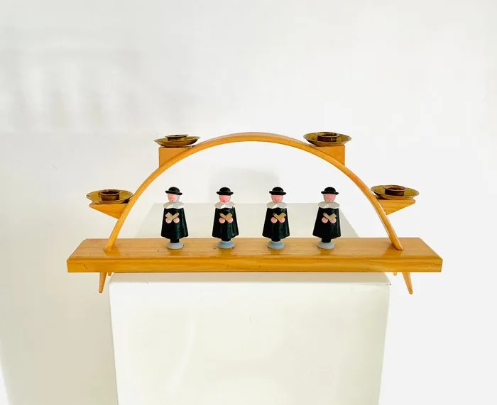 Christmas figurine Expertic - Schwibbogen Kurrende Singers - Wood - East Germany in the 1960s