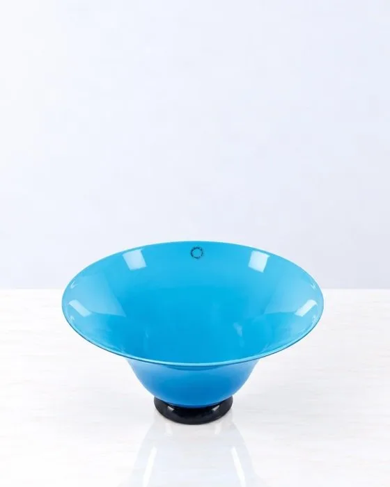 Venini - Vase - Anni Trenta - Glass - Blue-shirted