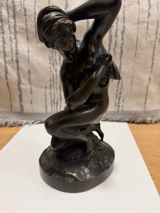 Sculpture, Kniende Frau - 28 cm - Bronze