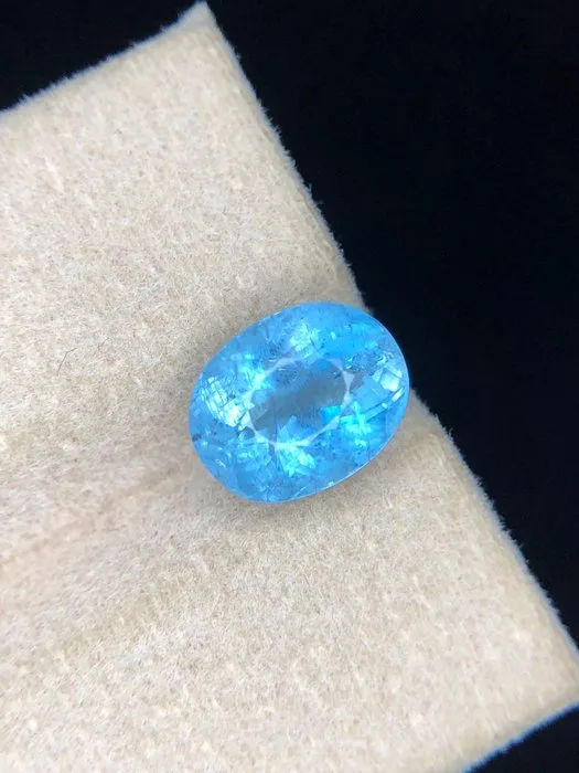 1 pcs Blue Aquamarine - 2.90 ct - International Colored Gemstone Association (ICA GemLab) - Santa Maria aquamarin1463