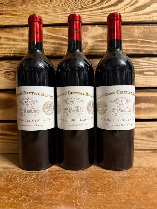 2007 Chateau Cheval Blanc - Saint-Émilion 1er Grand Cru Classé A - 3 Bottles (0.75L)