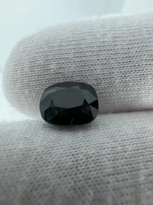 1 pcs Blue, Green Sapphire - 3,08 ct - Bellerophon Gemlab
