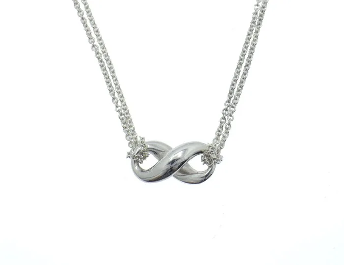 Tiffany & Co. - Necklace - Figure Eight Infinity Shape 925 Silver