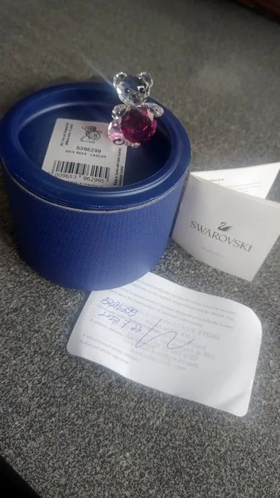 Swarovski - Statuette, Kris Bear - Cancer - 5396299 - Box + Certificate - 4.5 cm - Crystal, Glass