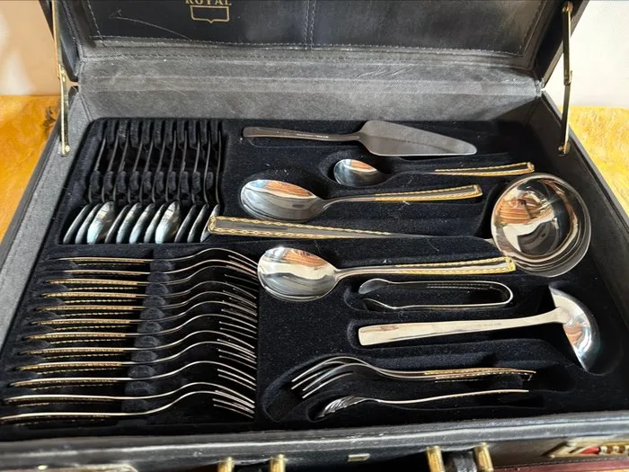 Royal - Cutlery set (71) - Carla - Steel, Gold plated