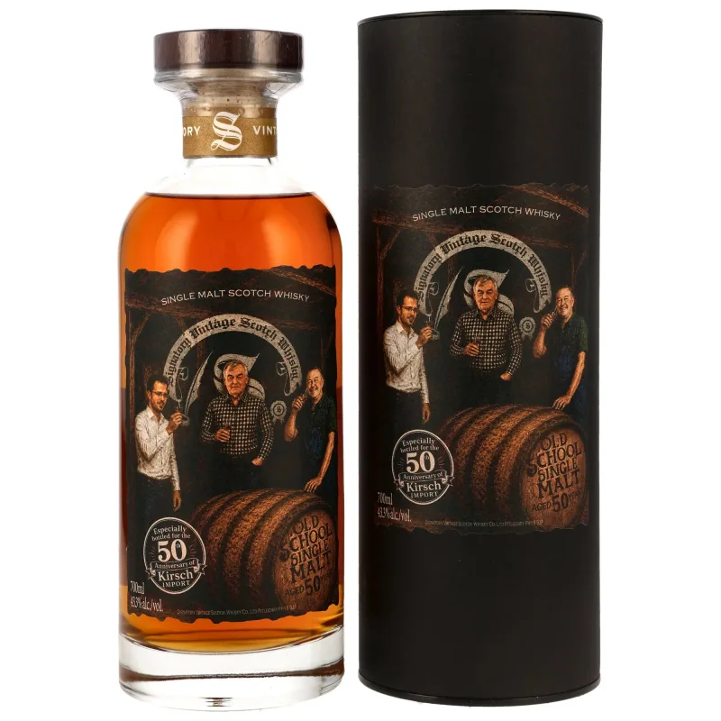 Old School Single Malt 50 Year Old - Signatory Vintage - 50th Anniversary Kirsch