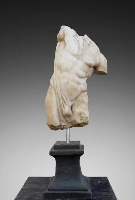 Sculpture, Torso velato - 51 cm - Reconstituted Carrara marble