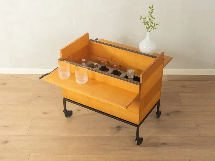 Liquor cabinet - Cherry wood - 1960s Bar Cart, Home Bar