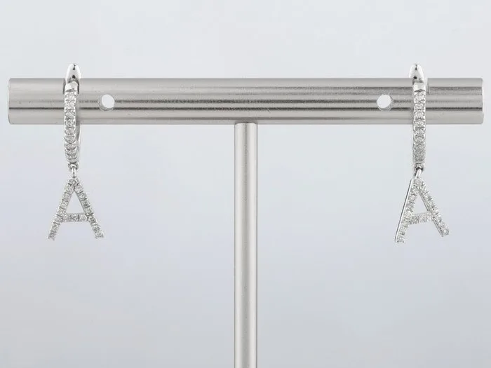 Earrings - 14 kt. White gold - 0.24ct. tw. Diamond (Natural)