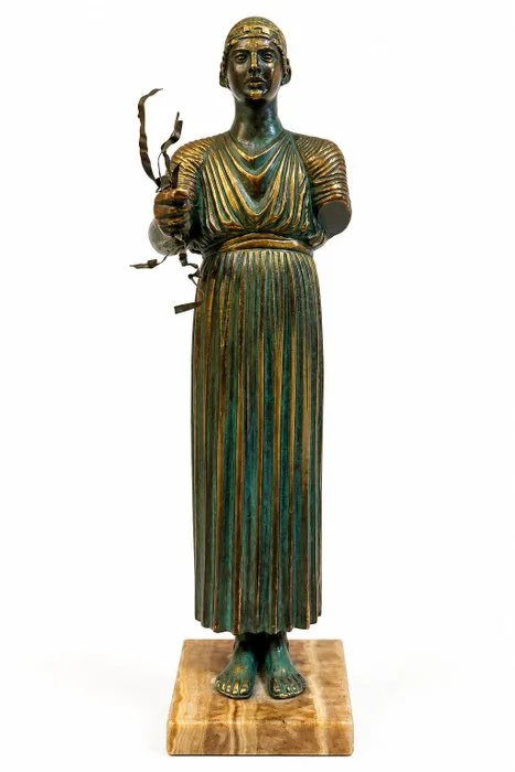 Sculpture, L’aurige de Delphes - 34 cm - Spelter