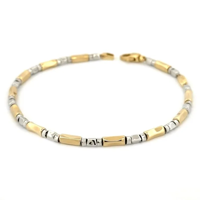 Handmade - Bracelet - Zefiro - 6.5 g - 18 kt. White gold, Yellow gold