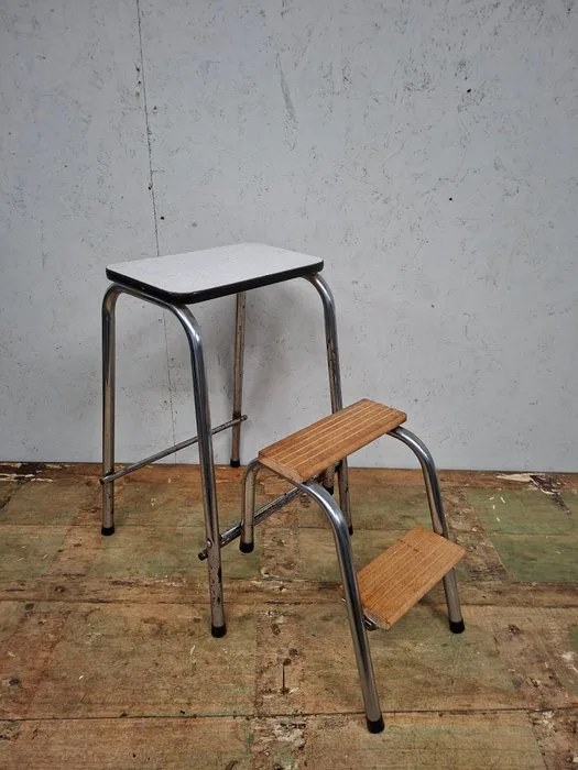 Steps - Wood, Metal, Chrome - Chrome kitchen step stool