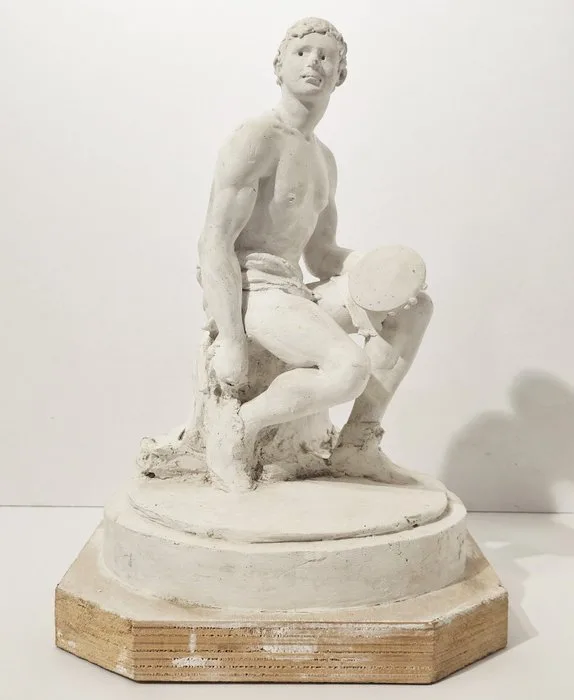 Domenico Antonio Valente (1917 - 2006) - Sculpture, Discobolo - 35 cm - Plaster