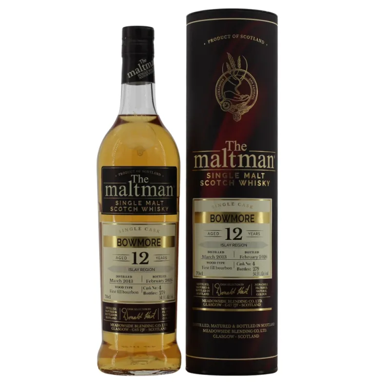 Bowmore – 12 Year Old 2013/2026 The Maltman Bourbon Cask (70cl, 54.9%)