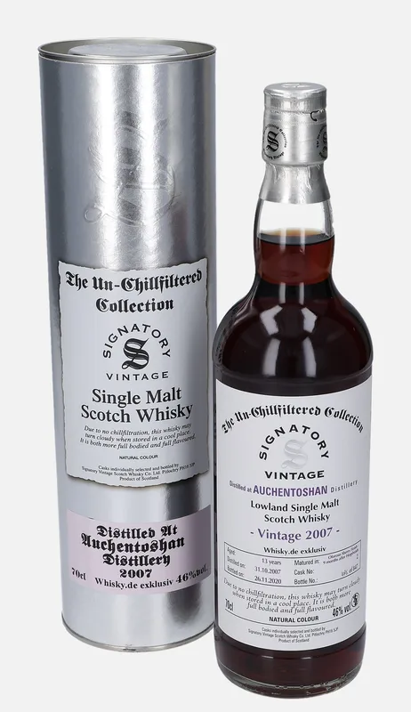 Auchentoshan – 2007 13 Year Old Signatory Vintage Scotch Whisky Co. The Un-Chillfiltered Collection (70cl, 46%)