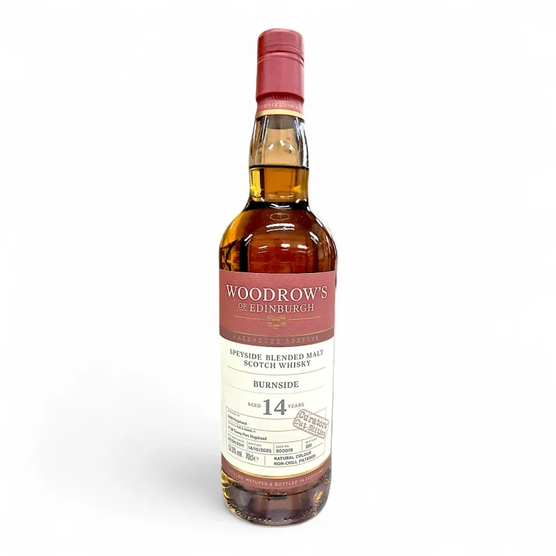 Burnside 14 Year Old 2005 Woodrow's of Edinburgh Single Bourbon 1st Fill Tawny Port Finished Cask #900019 Speyside Single Malt Scotch Whisky (2025) (70cl, 52%)