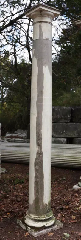 A small classical style column The column of simple form with a square capital and base