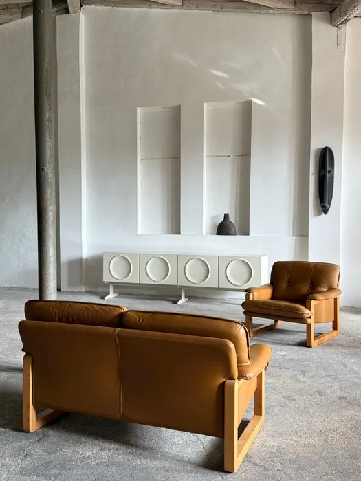 IKEA - Hannu Jyräs - Seating group (2) - Furusund - Leather, Pinewood - Armchairs & Sofa Set