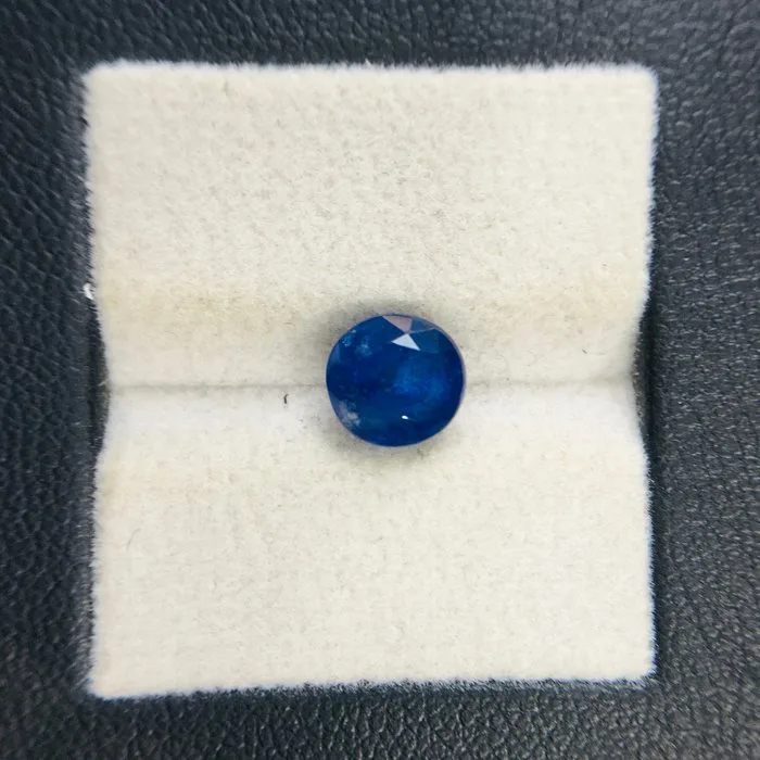 1 pcs Blue Sapphire - 2.61 ct - Bellerophon Gemlab - CEYLON BLUE SAPPHIRE