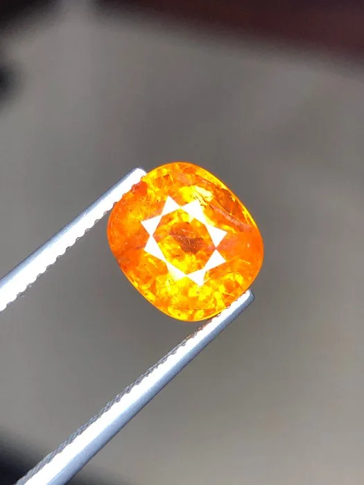 1 pcs Orange Garnet - 6.41 ct - International Colored Gemstone Association (ICA GemLab) - Amazing Fanta garnet#1467