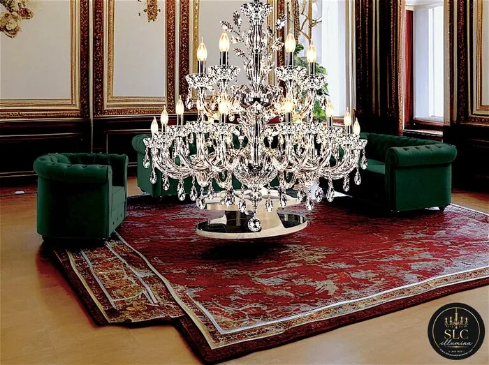 SLC Illumina - MG - Chandelier - New 24L - Crystal - 24L Cristal Chandelier