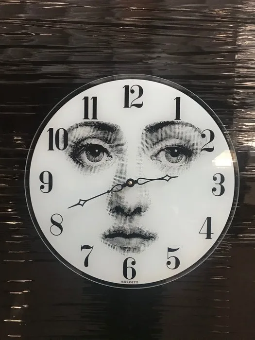 Round wall clock - Fornasetti-Milano - Vintage Glass - 1990-2000